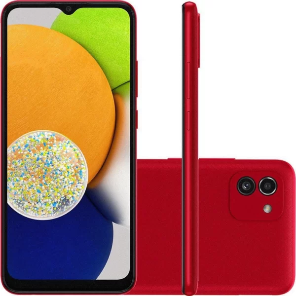 Smartphone Galaxy A03 64GB 4G Wi-Fi Tela 6.5'' Dual Chip 4GB RAM Câmera Dupla + Selfie 5MP - Vermelho - Image 2