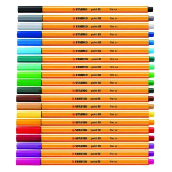 Caneta Extrafina 0.4mm Point 88 - Stabilo - 5 unidades Cores Aleatorias