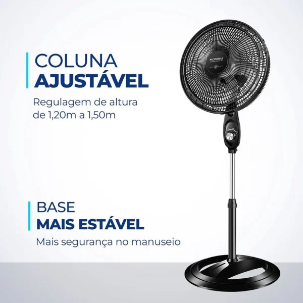 Ventilador de Coluna 40cm Mondial VSP-40C-NB Super Power - 220V - Image 5