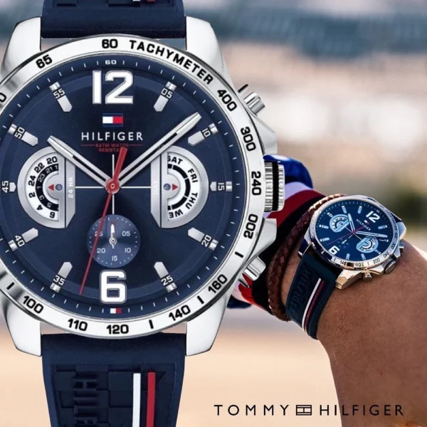 Relógio Tommy Hilfiger Masculino 1791476 Borracha Azul - Image 3