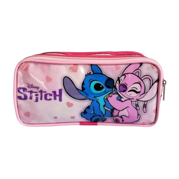 Kit Mochila Infantil Lilo e Stitch Rosa Rodinhas Grande - Image 4