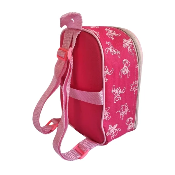 Kit Mochila Infantil Lilo e Stitch Rosa Rodinhas Grande - Image 6